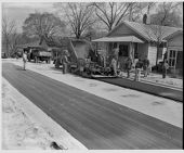 Paving in front of houses
